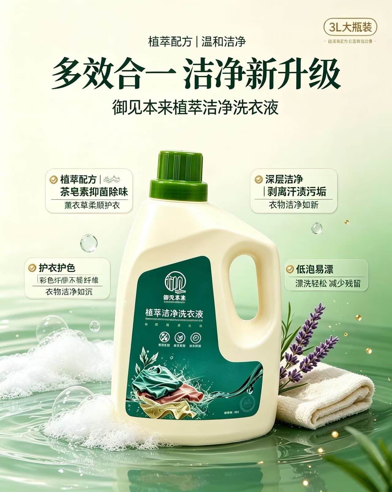 御见本来植萃洁净洗衣液